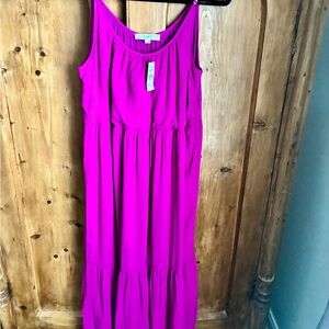 LOFT Vibrant Pink Maxi Dress